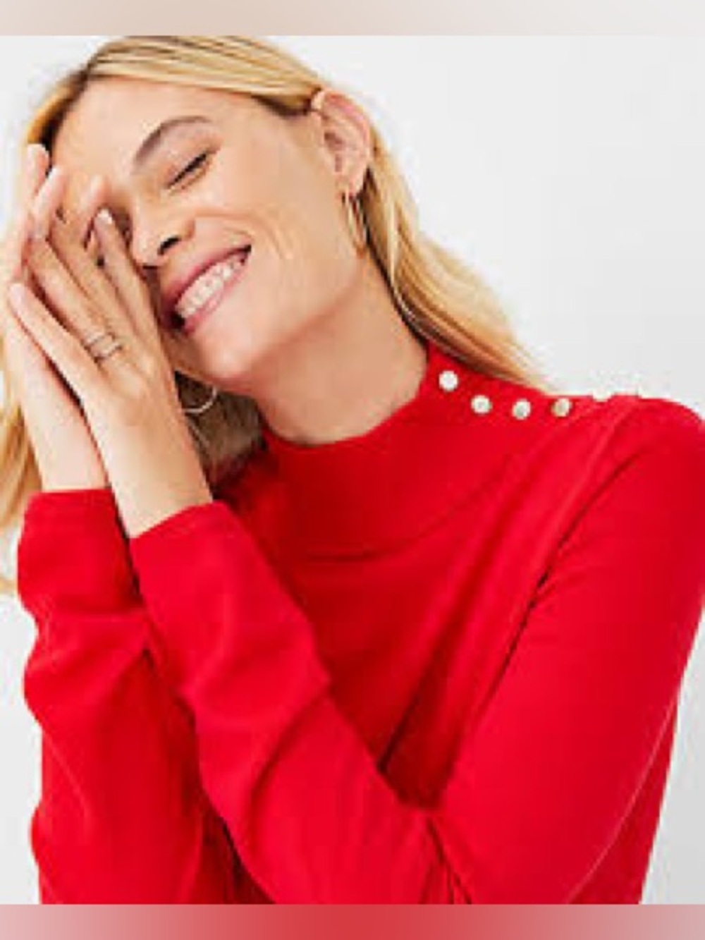 Ann Taylor Shoulder Button Turtleneck Sweater | NWT Size L